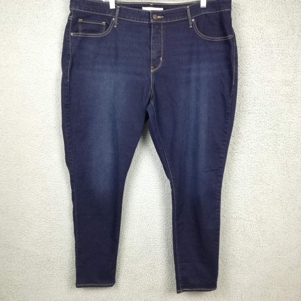 Levi's Womens Jeans 310 Shaping Super Skinny Blue Denim Dark Wash Plus 24W